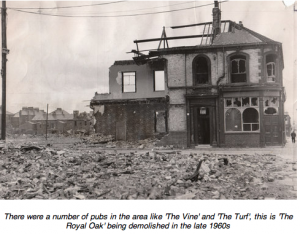 Photo of Derelict Royal Oak Pub in Middlesborough being demolished