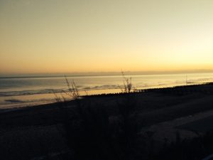 Image of beach at sunset