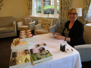 image of Clare Flynn at a book signing