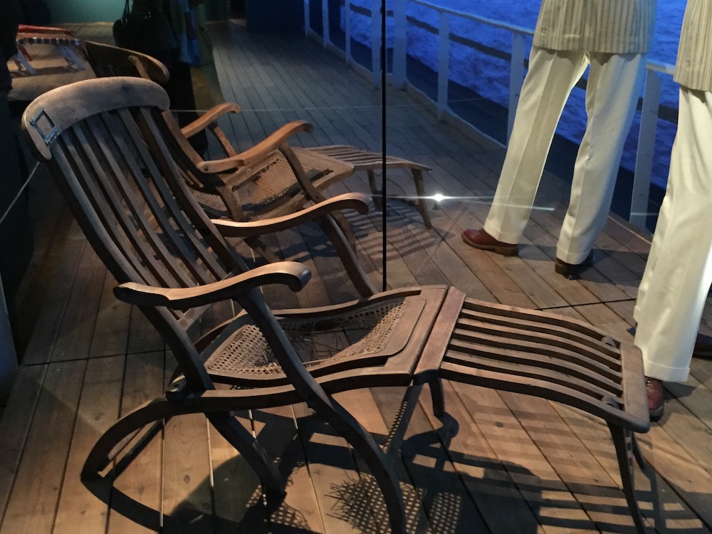 image of deckchair from Titanic