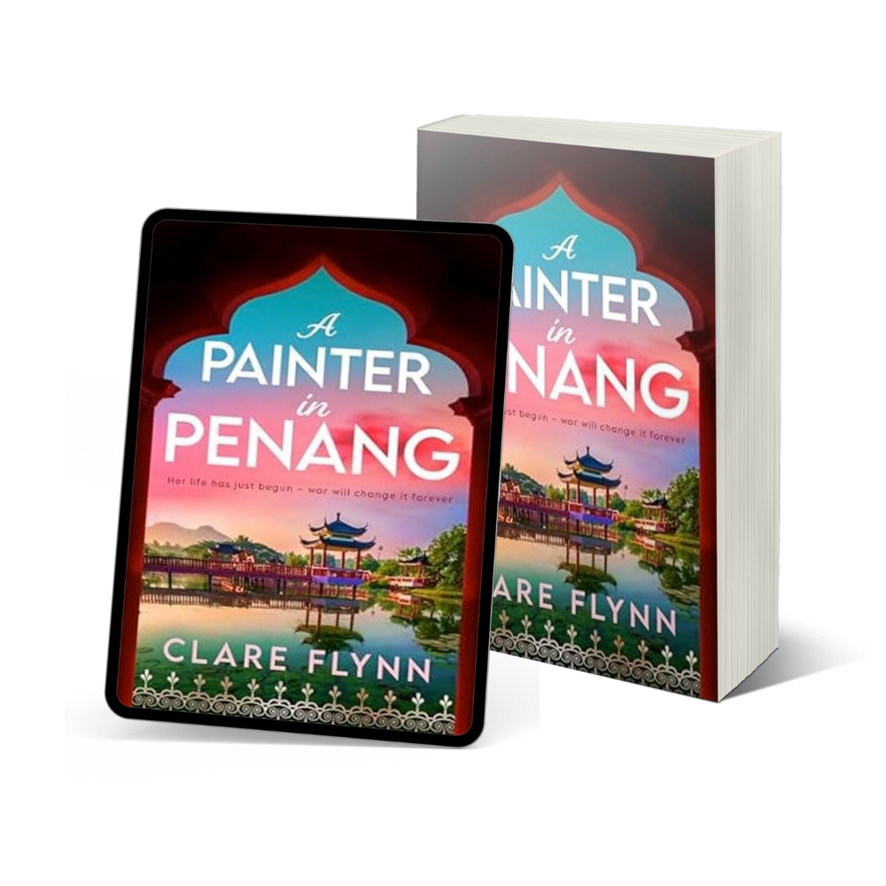 Front cover of the novel 'A Painter in Penang' by Clare Flynn